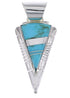 Sterling Silver Southwestern Turquoise Inlay Pendant EX28876